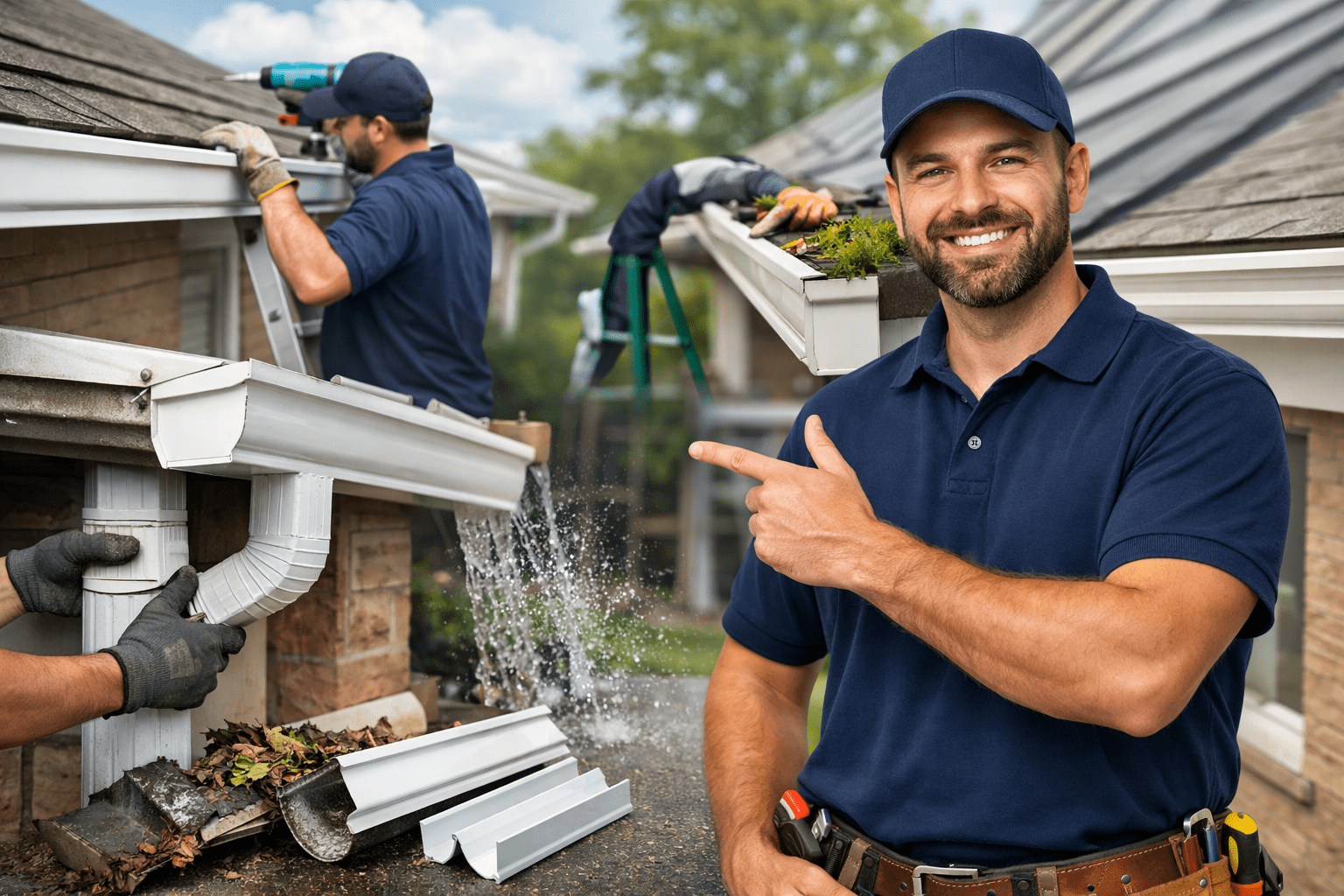 Seamless gutter installation and drainage cleaning near me